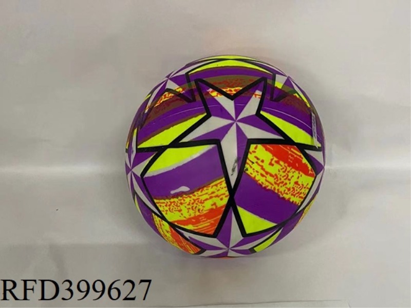 24CM FLUORESCENT INK ALL-PRINTED BALL (FIVE-POINTED STAR)