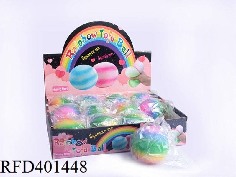 6CM FLOUR RAINBOW BALL 12PCS