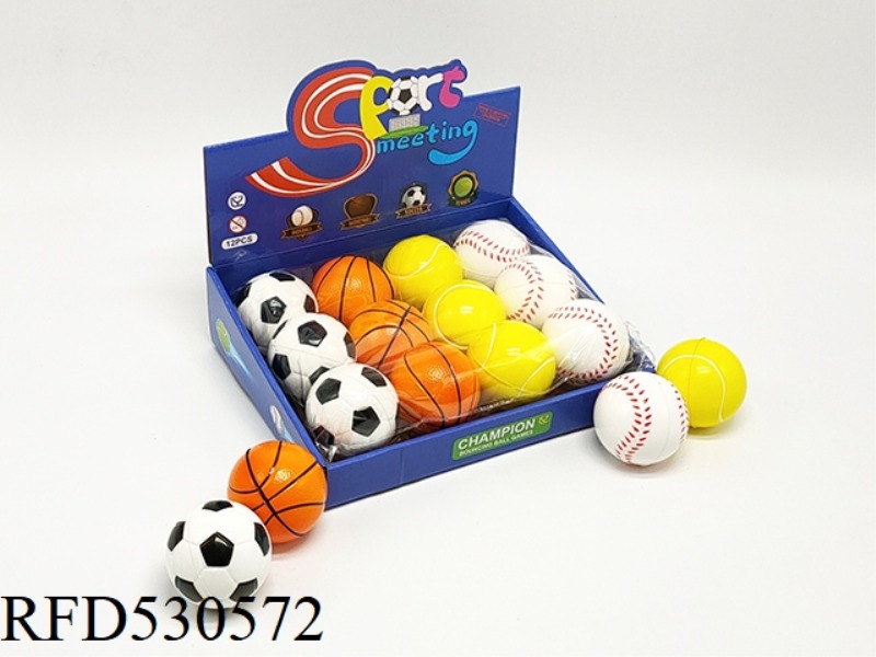 12 6.3CM HIGH ELASTIC FOUR SPORTS BALLS