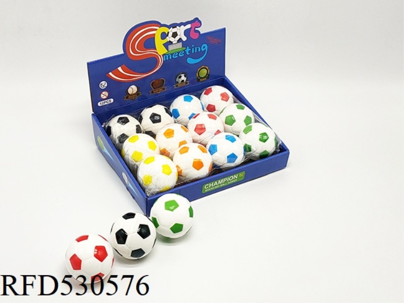 12 6.3CM HIGH BOUNCE SOCCER BALLS