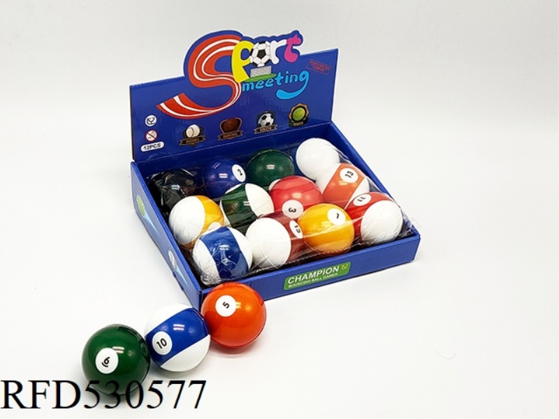 12 6.3CM HIGH ELASTIC BILLIARDS BALLS