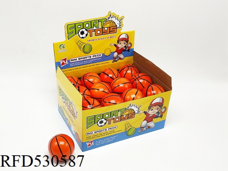 24 HIGH BOUNCE BASKETBALLS 7.6CM