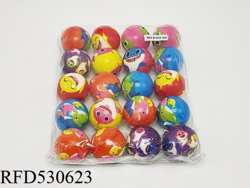 20 PU BALLS 4.5CM SHARK