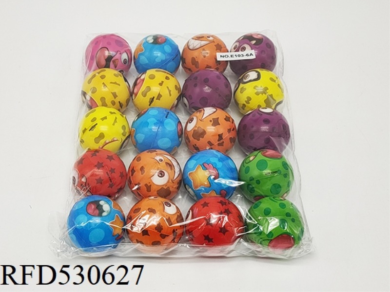 20 PU BALLS WITH MORE THAN 4.5CM STRANGE FACE