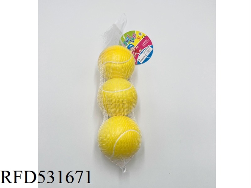 6.3CMPU TENNIS BALLS 3 PIECES