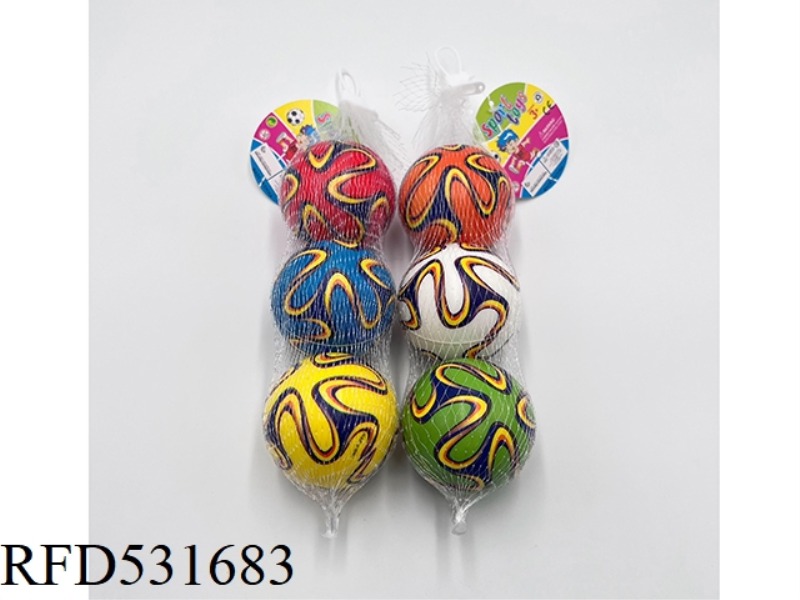 6.3CMPU RIBBON SOCCER BALL 3 PIECES