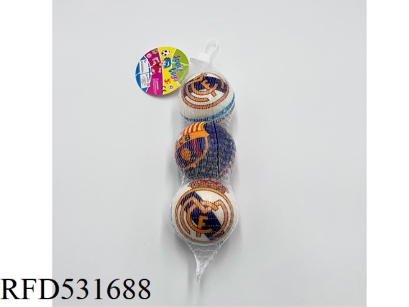 6.3CMPU REAL MADRID BARCELONA FOOTBALL 3PCS