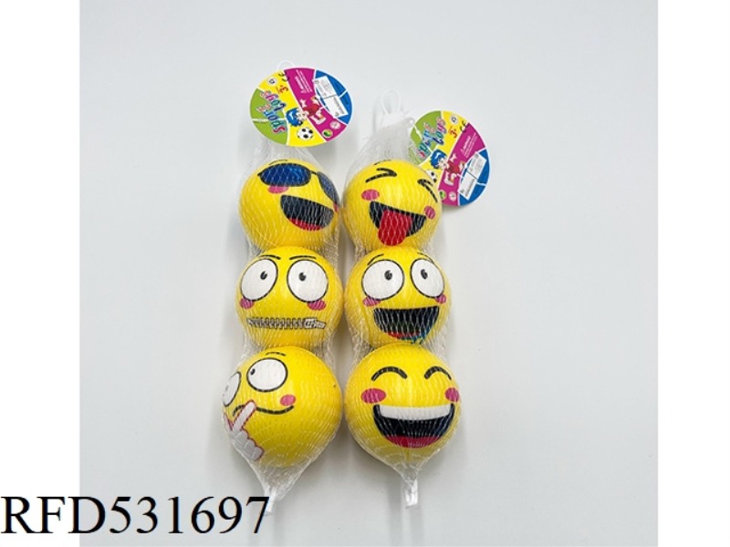 6.3CMPU NEW EMOTICON BALL 3 PIECES