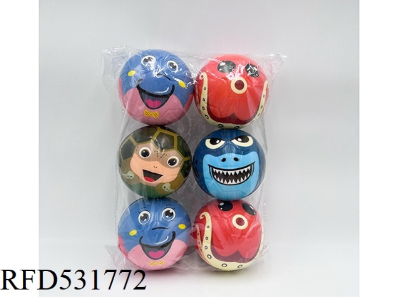 10CMPU MARINE ANIMAL FACE BALL