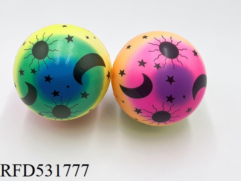 10CMPU RAINBOW STAR MOON BALL