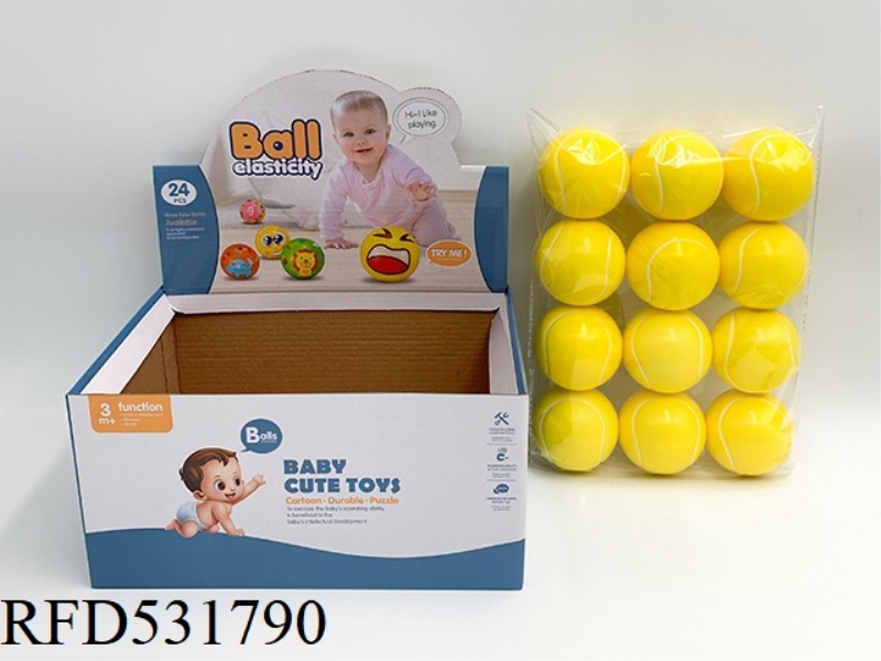 6.3CMPU TENNIS BALLS 24 PIECES