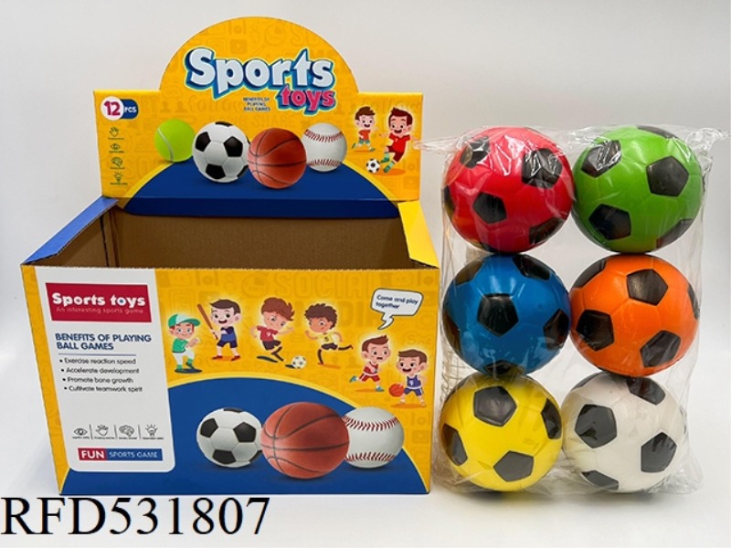 10CMPU COLOR FOOTBALL 12PCS