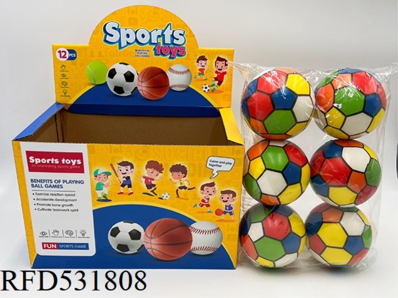 10CMPU COLORFUL FOOTBALL 12PCS