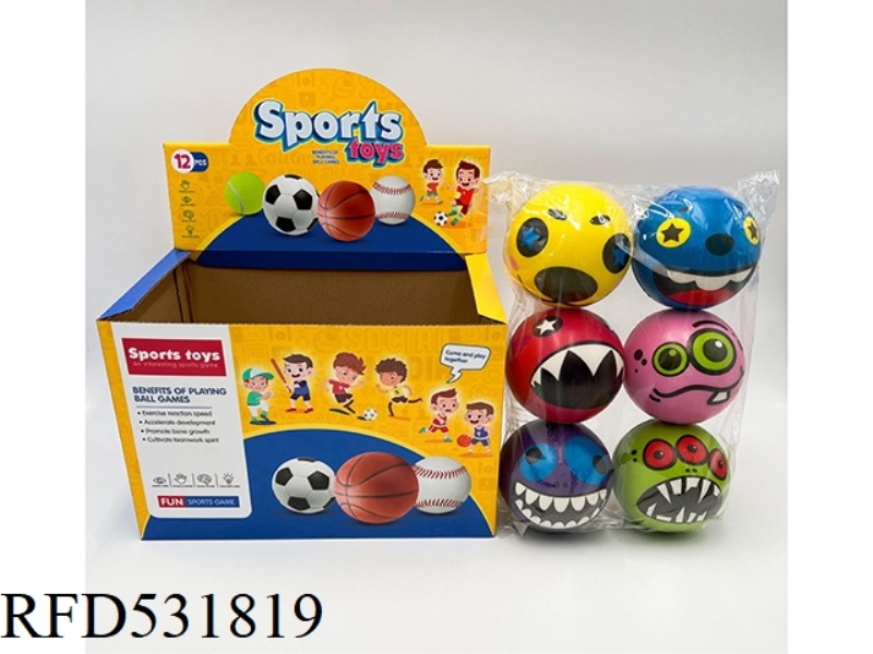 10CMPU GHOST EMOJI BALL 12PCS
