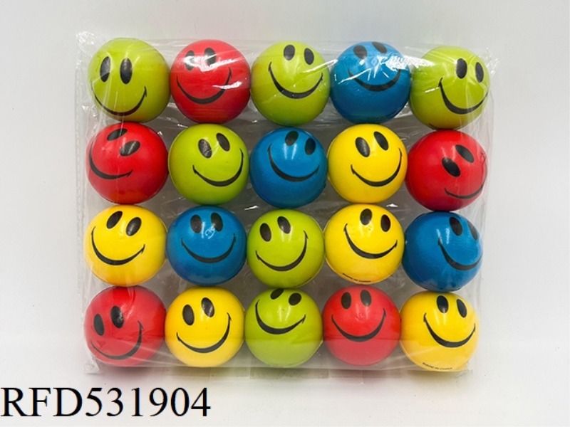 4.3CMPU MIXED COLOR SMILEY FACE