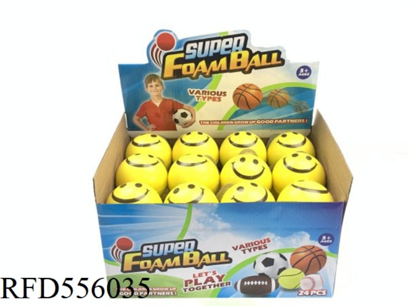 3 INCH SMILEY BALL 24PCS