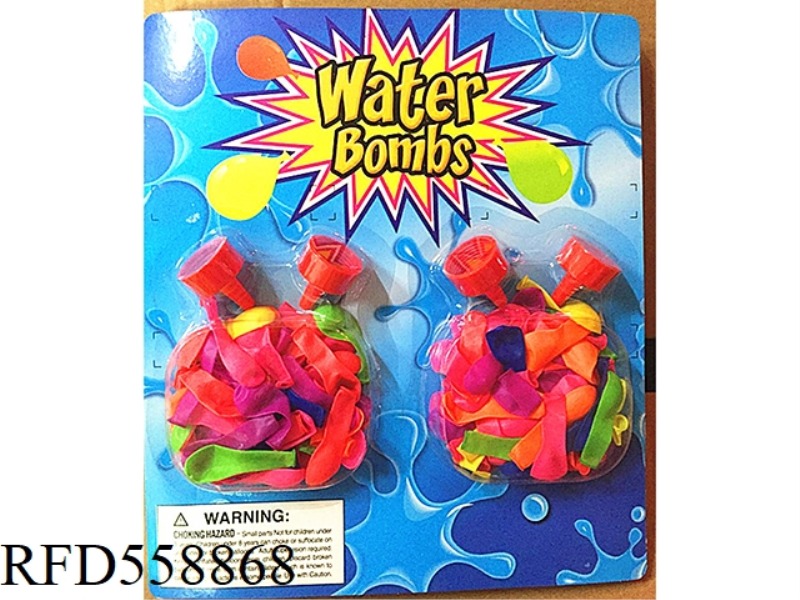 120 WATER BALLOONS +4 FUNNELS
