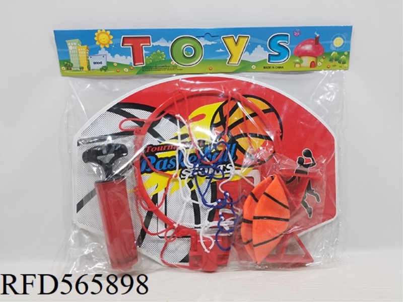 INJECTION MOLDED BASKETBALL BOARD (EQUIPPED WITH 1 12CM BASKETBALL, 1 LARGE INFLATOR, 1 BASKETBALL N