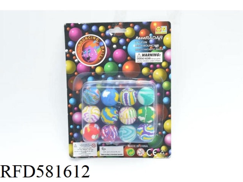 CAMOUFLAGE BOUNCY BALL 12 PIECES