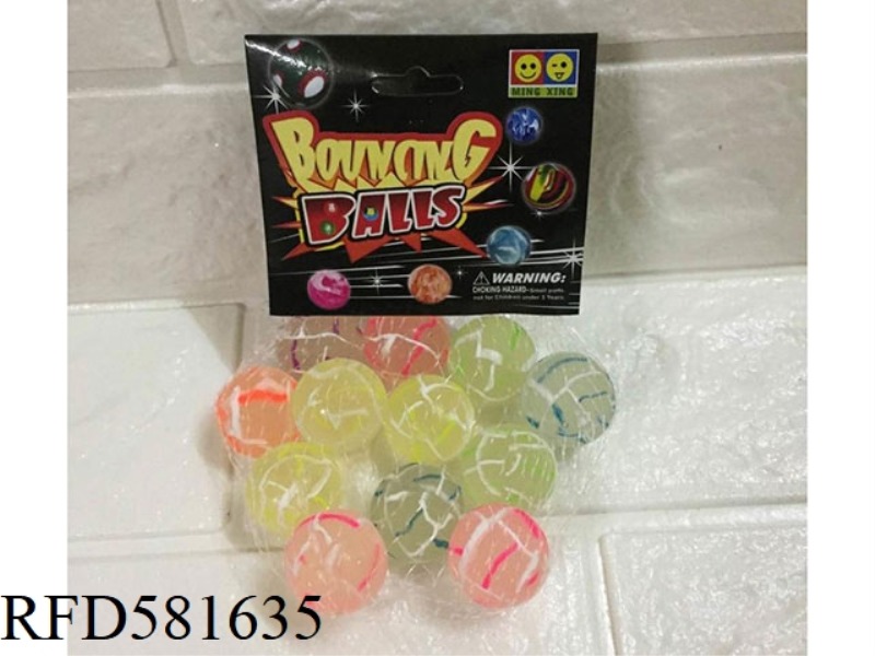12 TRANSPARENT SQUARE BOUNCY BALLS