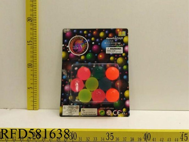 9 TRANSPARENT ELASTIC BALLS