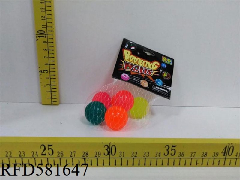 6 TRANSPARENT ELASTIC BALLS