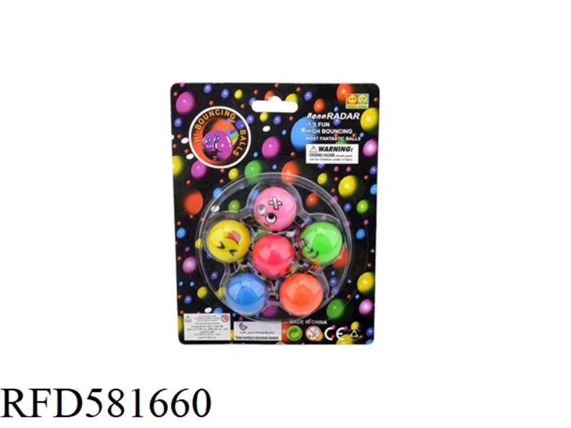 6 EXPRESSIVE ELASTIC BALLS