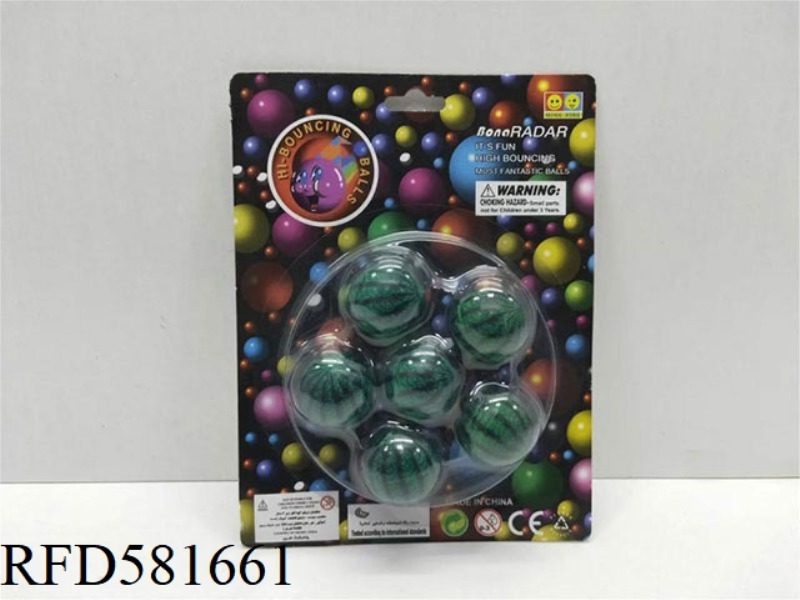 WATERMELON ELASTIC BALL 6 PIECES