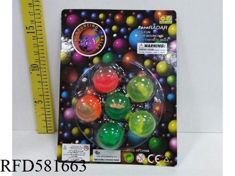6 ANIMAL BOUNCY BALLS