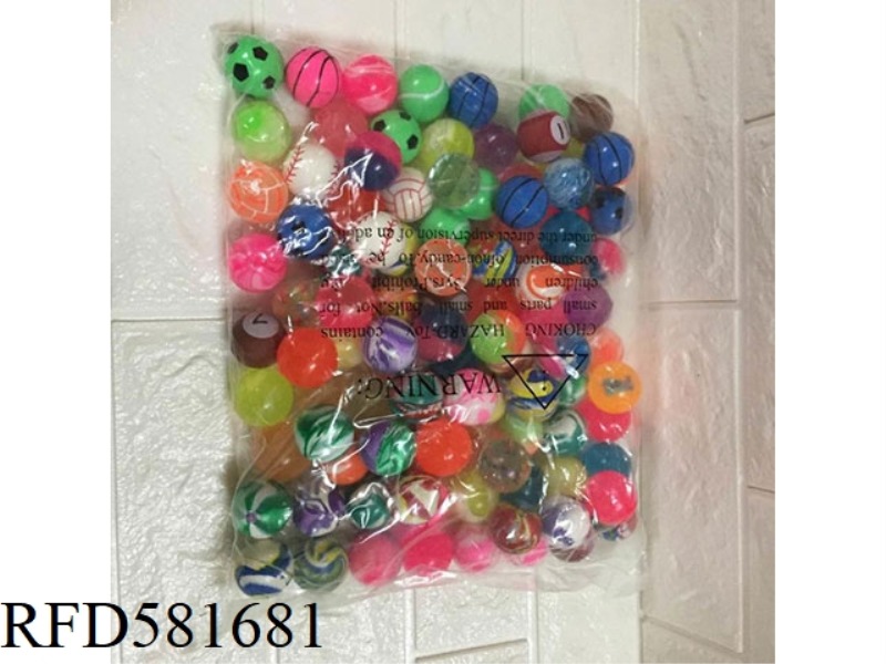 MIXED ELASTIC BALL 100 PIECES/BAG