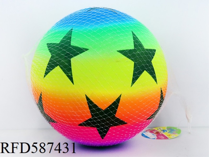 9-INCH NEW FIVE-POINTED STAR RAINBOW BALL