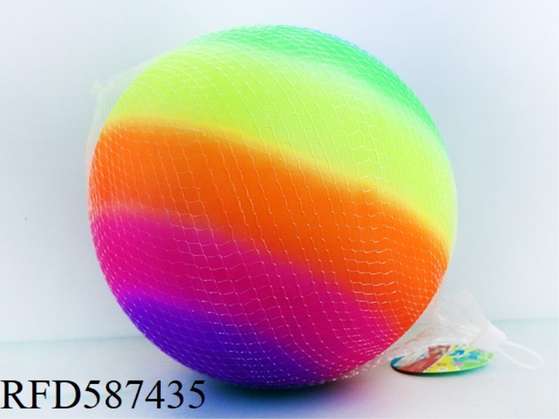 9 INCH SOLID COLOR RAINBOW BALL