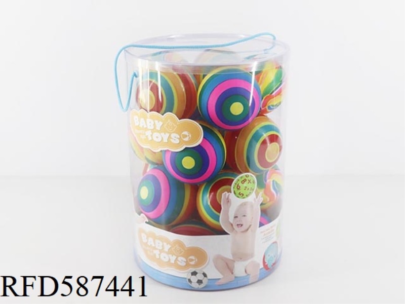 3-INCH RAINBOW COLORFUL HAPPY Q PINBALL 20PCS