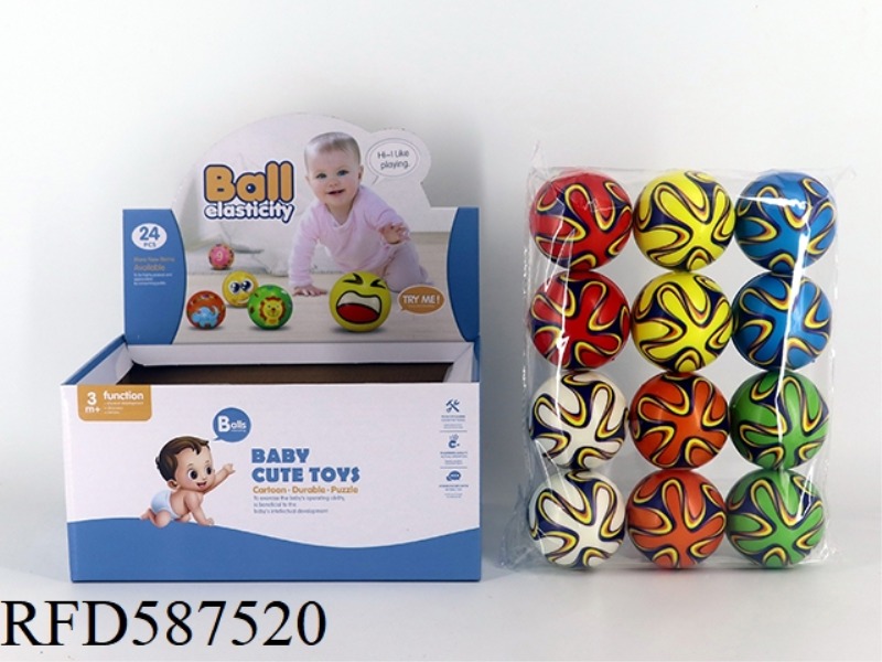6.3CM RIBBON FOOTBALL 24 PACK
