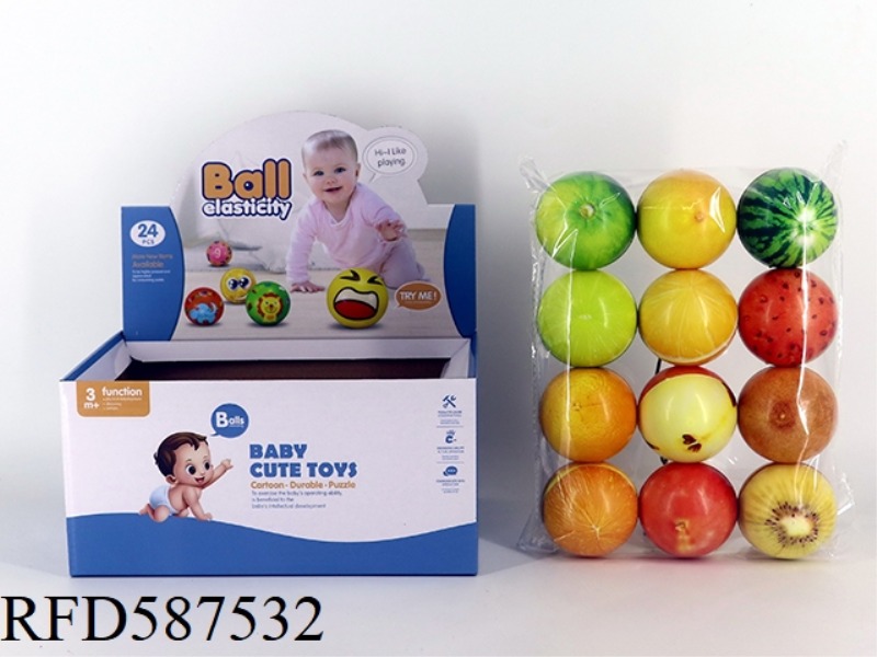 6.3CM NEW FRUIT BALLS 24 PACK