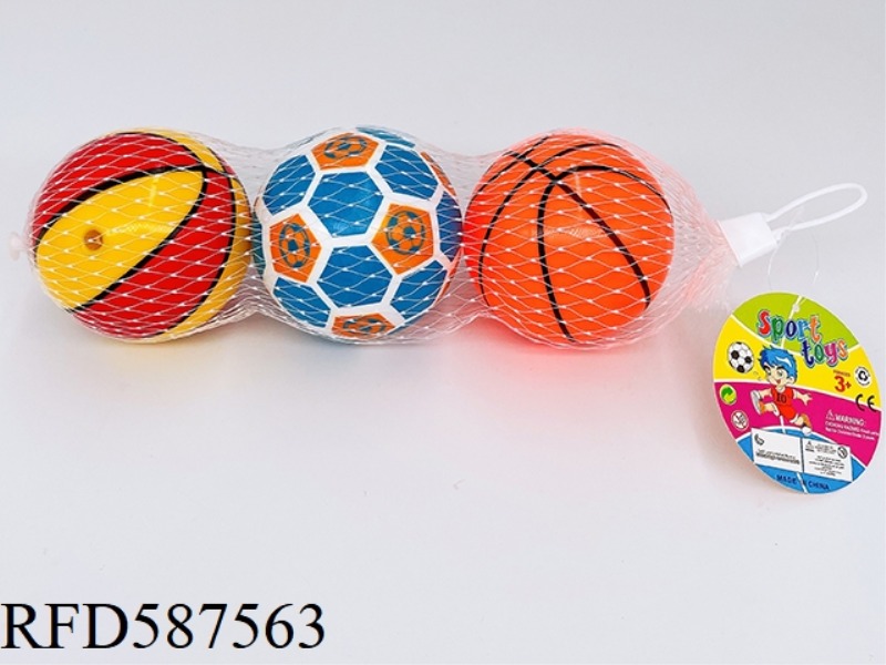 THREE-INCH BASKETBALL AND FOOTBALL.