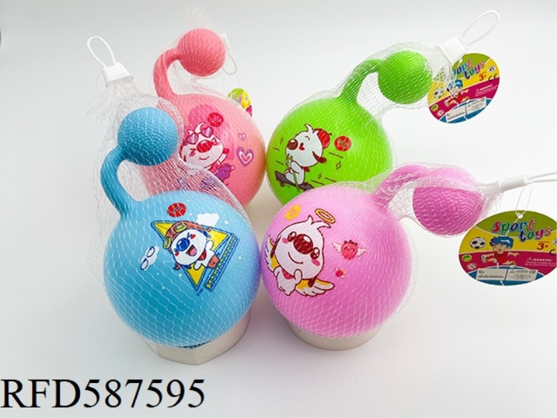4-INCH CARTOON DOG BELL THROWS THE BALL