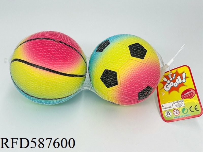 5-INCH RAINBOW FOOTBALL BASKETBALL