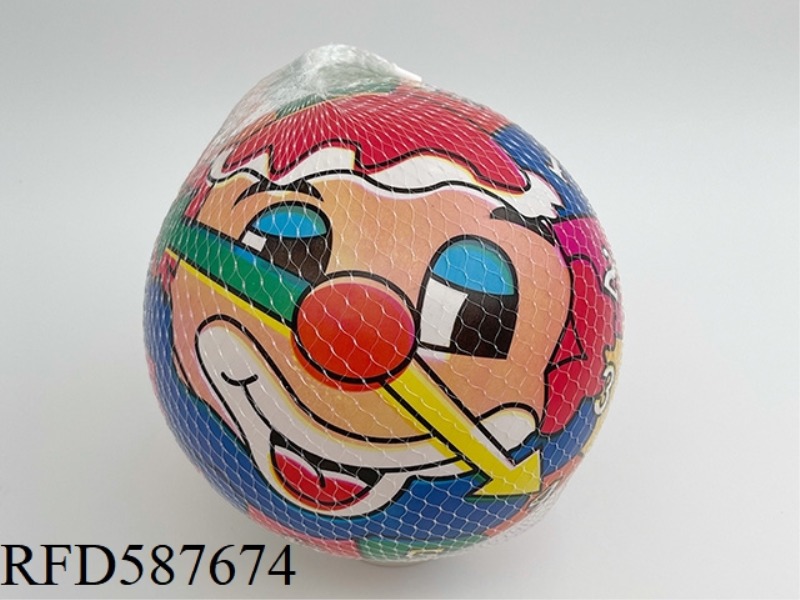 9 INCH CARTOON CLOWN COLOR PRINTING BALL