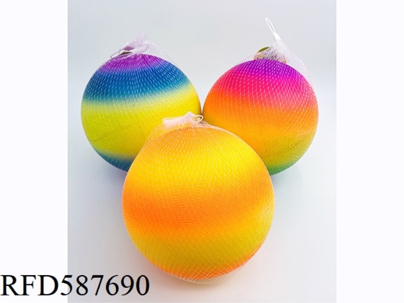 9 INCH THICK RAINBOW PLAYGROUND BALL