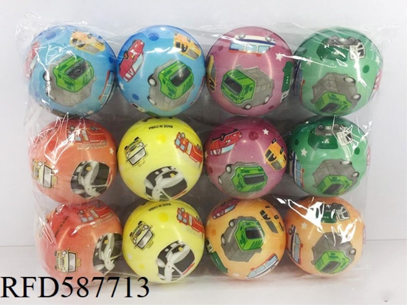 6.3CM PU CARTOON CAR BALL
