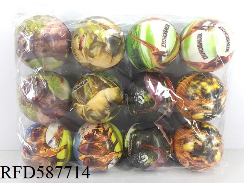 6.3CM PU DINOSAUR JURASSIC BALL