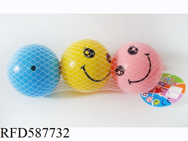 3 INCH SMILEY FACE HAPPY BALL