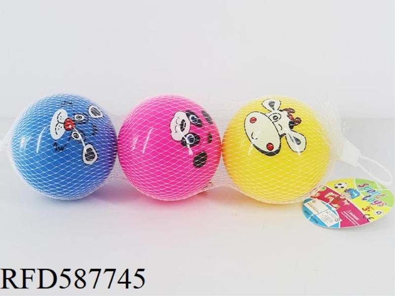 3 INCH ANIMAL FACE STRING BALL