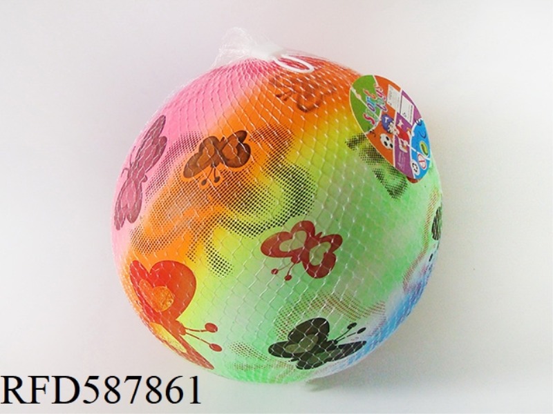 9-INCH RAINBOW BUTTERFLY BALL