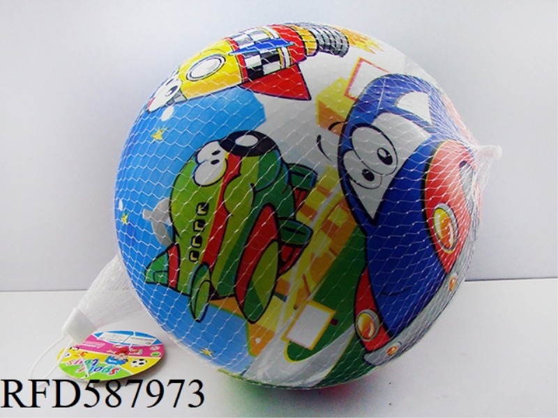 9-INCH CARTOON CARS AND ROCKETS ALL PRINTED BALLS