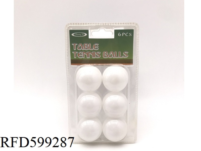 DOUBLE VACUUM PACKED TABLE TENNIS BALLS 6PCS