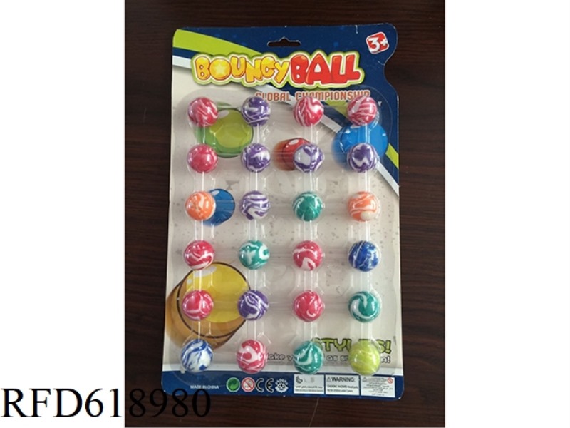 24 ELASTIC BALLS PER CARD
