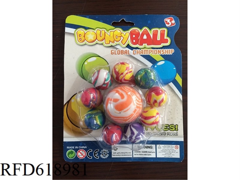 10 ELASTIC BALLS PER CARD