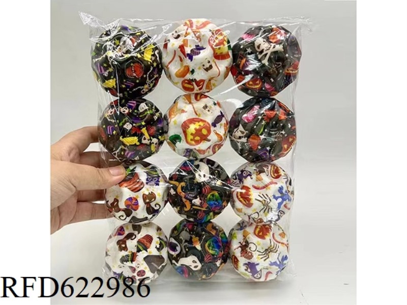 7CM HALLOWEEN HOLE BALL 12 PIECES